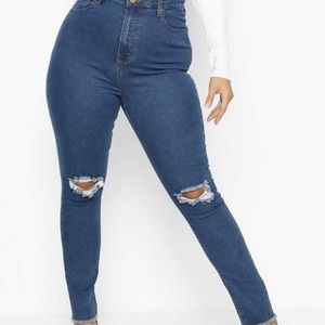 High waisted jeans